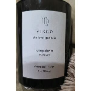 Virgo Soy Wax Candle Loyal Goddess Ruling Planet Mercury Charcoal & Sage *NEW*